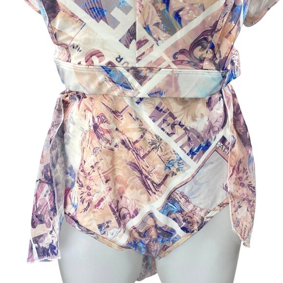 NEW ASOS Luxe Multicolor Short Sleeve - Picture 4 of 7